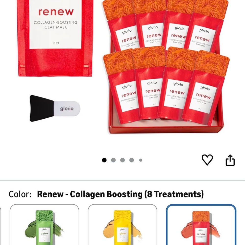 glorio Renew Collagen-Boosting Clay Mask Pack - Red